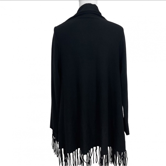 LIKE NEW Kinross 100% Cashmere shawl, long sleeve, black, size M, open cardigan - Picture 4 of 8